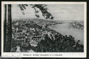 Hungary 1918 Budapest Royal Palace Bridge View Picture Post Card to Finland #1