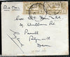 India 1931 KG V Air Mail Stamp on Cover Drigh Road Karachi to England # 1451-02