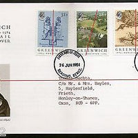 Great Britain 1984 Greenwich Meridian Centenary Geography Map 4v FDC # 6955