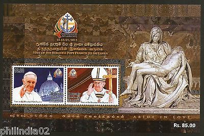 Sri Lanka 2015 State Visit of Pope Francis to Sri Lanka Paintings M/s MNH # 7672