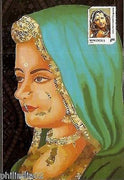 India 2010 Brides in Rajasthani Costume Stamp Card # 8225