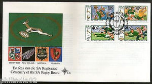 South Africa 1989 Rugby Board Sports Coat of Arms Sc 770-73 FDC # 6051
