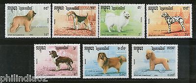 Cambodia 1990 Breeds of Dog Domestic Pet Animals Sc 1049-55 MNH # 3070