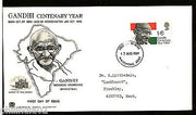 Great Britian 1969 Mahatma Gandhi of India Birth Centenary Map Stuart FDC # 6007