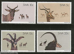 South West Africa 1980 Impala Deer Antelope Animal Wildlife Sc 443-46 MNH # 4311