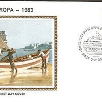 Guernsey 1983 EUROPA Tourism Boat Colorano Silk Cover # 13281