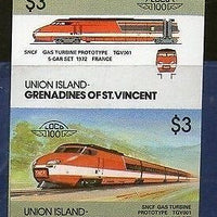 St. Vincent Gr. Union 1986 SNCF Gas Turbine France Locomotive Sc 60 Imperf MNH # 3867
