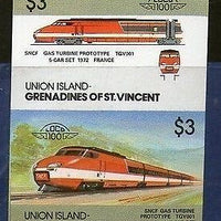 St. Vincent Gr. Union 1986 SNCF Gas Turbine France Locomotive Sc 60 Imperf MNH