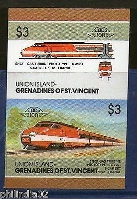 St. Vincent Gr. Union 1986 SNCF Gas Turbine France Locomotive Sc 60 Imperf MNH # 3867