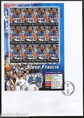 Grenada Gr. 2005 Steve Francis Basketball Player Sc 2592 Sheetlet FDC # 15129D