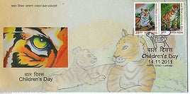 India 2011 Children's Day Tiger Animals Wild Life Phila- 277-28 FDC