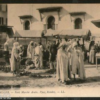 Algeria 1911 Small Arab Market to Berlin Germany View / Picture Post Card # 123