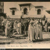 Algeria 1911 Small Arab Market to Berlin Germany View / Picture Post Card # 123
