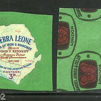 Sierra Leone 1964 3p J.F Kennedy Map Odd Shaped Self Adhesive Sc 265 MNH # 3782
