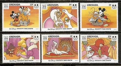 Grenada 1994 Walt Disney Animation Cartoon Year of Dogs 6v MNH Set # 3636