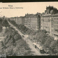 Austria 1912 Vienna Ring Road Tramways View Picture Post Card to Finland #177