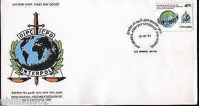 India 1997 Interpol General Assembly Session of ICPO Phila-1568 FDC