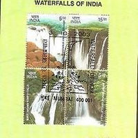 India 2003 Waterfalls of India Phila-2149-52 Cancelled Folder