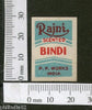 India 1950's Rajni Scented Bindi French Print Vintage Label Multi-Colour # 2930