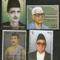 Nepal 2013 Famous Personalities Bhanubhakta Acharya Koirala Regmi 4v MNH # 1484