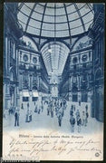 Italy 1929 Milan Interior of the Gallery View Picture Post Card to Germany # 138