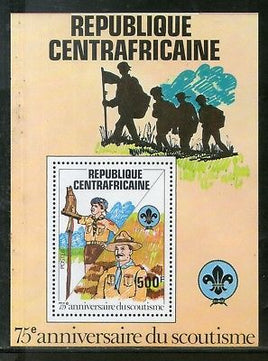 Central African Republic 1982 Scouts Baden Powell Flag M/s Sc 501 MNH # 5732