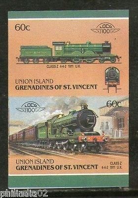St. Vincent Gr. Union 1987 Class Z 1911 UK Locomotive Transport Sc 38 Imperf MNH # 3328