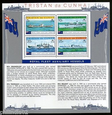 Tristan Da Cunha 1978 Royal Fleet Naval Ships Transport M/s Sc 250a MNH # 9626