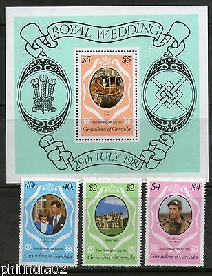 Grenada Grenadines 1981 Princess Diana & Charles Royal Wedding Sc 440-3 MNH 1336