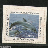 WWF Lable National Wildlife Federation 'EARTH DAY EVERY DAY' Fish Dolphin # 3158