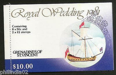 St. Vincent Gr. 1981 Princess Diana & Charles Royal Wedding $10 Booklet MNH 3547