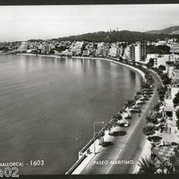 Spain 1951 Palma Mallorca Paseo Maritimo View Picture Post Card to Finland #186