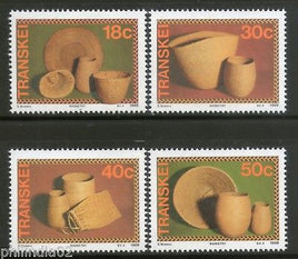 Transkei 1989 Basketry Handicraft Pottery Art Sc 121-22 MNH # 4434