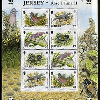 Jersey 2004 WWF Birds Insect Reptile Wildlife Animal Sheetlet Sc 1137a MNH #9028