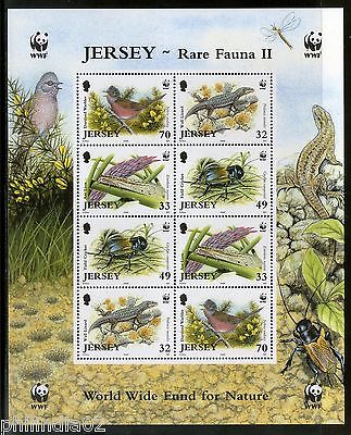 Jersey 2004 WWF Birds Insect Reptile Wildlife Animal Sheetlet Sc 1137a MNH #9028