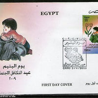 EGYPT 2009 National Orphan Day Child Flower FDC # 7368