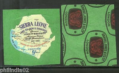 Sierra Leone 1964 5sh J.F Kennedy Map Odd Shaped Self Adhesive Sc 270 MNH # 3160