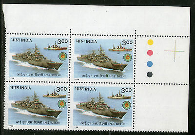 India 1998 I. N. S. Delhi Ship Phila-1652 Traffic Light BLK/4 MNH