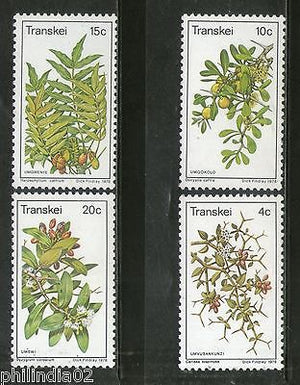 Transkei 1978 Edible Fruits Plants Flower Trees Flora Sc 28-31 MH # 4278