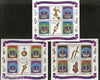 Barbuda 1978 25th Anniversary of QE II Coronation set of 3 sheetlets MNH # 8148