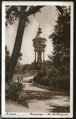 Hungary 1913 Budapest Margaret Island Water Tower View Picture Post Card #247
