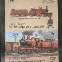 St. Vincent Gr. Union 1987 Spinner Class 25 1887 UK Locomotive Sc 19 Imperf MNH