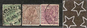 India 3 Diff KG V ½A 1A & 1A3p ERROR WMK - Multi Star Inverted Used as Scan 1701