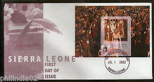 Sierra Leone 2003 QE II Coronation 50th Anni. M/s Sc 2607 on FDC # 16182