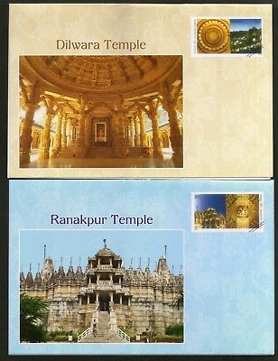 India 2009 Heritage Dilwara & Ranakpur Jain Temples Jainism Greeting Cards # 7575