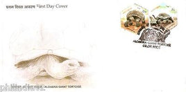 India 2008 Aldabra Giant Tortoise Phila-2367-68 FDC