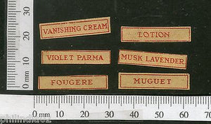 India 1950's Vanishing Cream X6 Print Vintage Perfume Label Multi-colour # 4010C