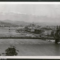 Hungary 1925 Budapest View of Danube Bridge View Picture Post Card to Finland #1