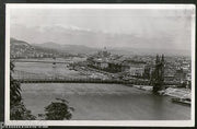 Hungary 1925 Budapest View of Danube Bridge View Picture Post Card to Finland #1