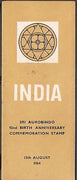 India 1964 Sir Aurobindo Phila-405 Cancelled Folder